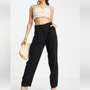 ASOS Petite Black Straight Leg Pants